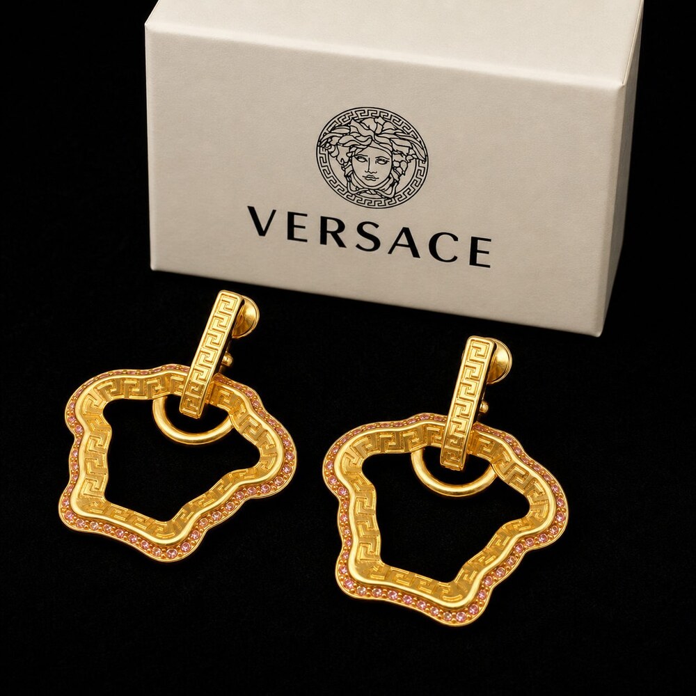 Versace Bold Statement Earrings Style 4 | New with Box - Picture 2 of 9
